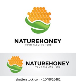 Nature Honey Logo Template Design Vector, Emblem, Design Concept, Creative Symbol, Icon