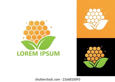 Nature honey logo template design vector