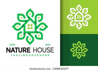 Ilustración del icono vectorial del logotipo de la Casa de la Naturaleza