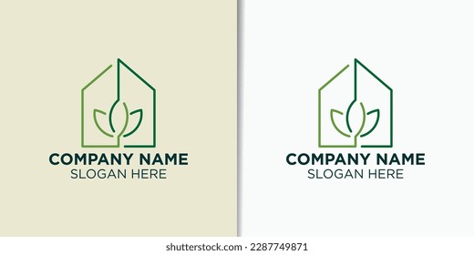 nature house logo design concept, building logo inspiration