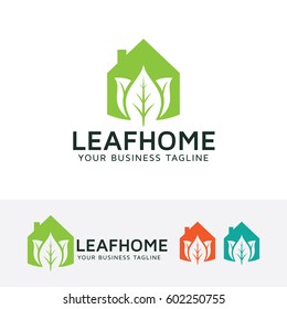Nature house logo design. Environment, Green energy and Eco house logo concept. Vector logo template