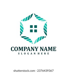 Nature House logo design vector. Creative House logo concepts template