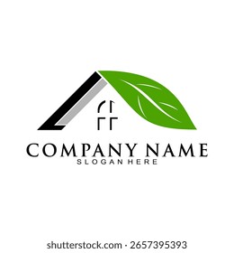Vector de diseño de logotipo de casa de Naturaleza