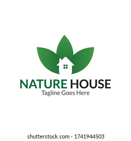 Nature House Logo Template Design