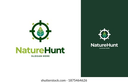 Diseños del logotipo de la caza de la naturaleza vector, diseños del logotipo de la agricultura, símbolo del icono de la granja