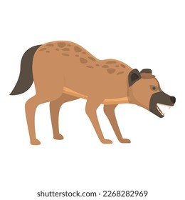 Nature hyena icon cartoon vector. Cute animal. Smile mammal