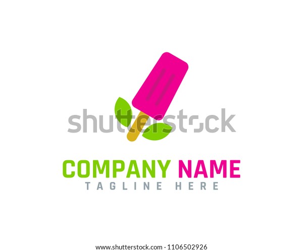 Nature Ice Cream Logo Design Stock Vector (Royalty Free) 1106502926 ...