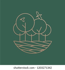 nature icon. Icon eco. pictogram forest