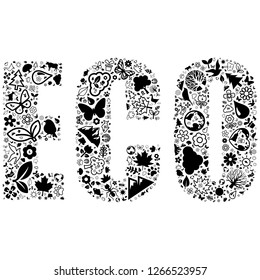 Nature icon in Eco word , vector file for EPS10