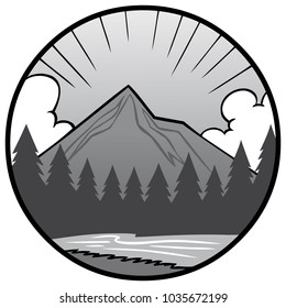 Nature Icon Illustration - A vector cartoon illustration of a Nature Icon concept.