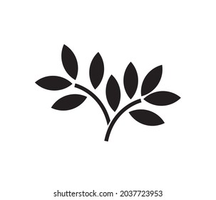 Nature icon, leaves of a tree, useful for design elements.