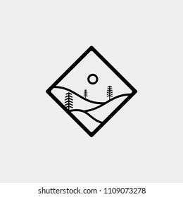 nature icon logo design 