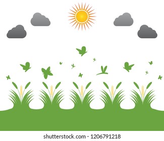 Nature icon logo design vector illustrartion