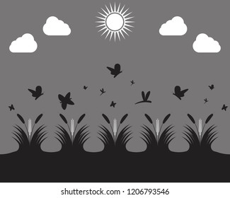 Nature icon logo design vector illustrartion