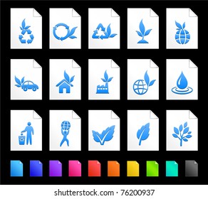 Nature Icon on Document Icon Collection Original Illustration