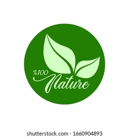 nature icon on white background