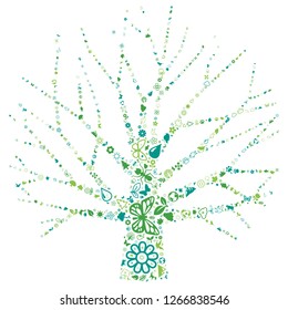 Nature icon in the root shape as color, vector file for EPS10.