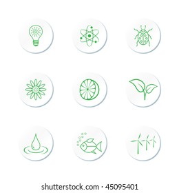 Conjunto de iconos de la naturaleza