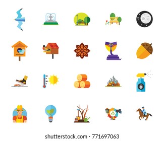 Nature icon set