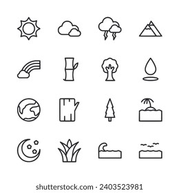 Icono de la naturaleza aislado en blanco