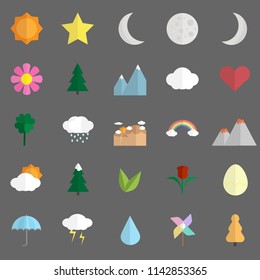 Nature icon set vector design