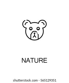 Nature icon. Single high quality outline symbol for web design or mobile app. Thin line sign for design logo. Black outline pictogram on white background