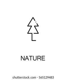 Nature icon. Single high quality outline symbol for web design or mobile app. Thin line sign for design logo. Black outline pictogram on white background