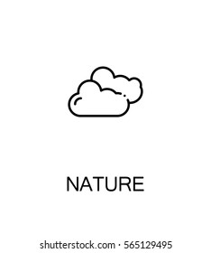 Nature icon. Single high quality outline symbol for web design or mobile app. Thin line sign for design logo. Black outline pictogram on white background