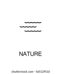 Nature icon. Single high quality outline symbol for web design or mobile app. Thin line sign for design logo. Black outline pictogram on white background