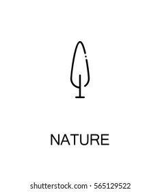 Nature icon. Single high quality outline symbol for web design or mobile app. Thin line sign for design logo. Black outline pictogram on white background