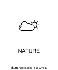 Nature icon. Single high quality outline symbol for web design or mobile app. Thin line sign for design logo. Black outline pictogram on white background