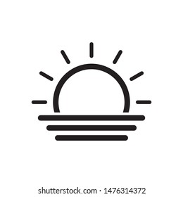 nature icon : sunrise design trendy