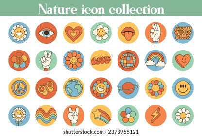 Nature icon symbol collection set