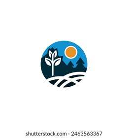 Nature icon symbol restore nature simple creative logo design elegant Nature logo design nature simple vector logo