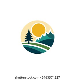 Nature icon symbol restore nature simple creative logo design elegant Nature logo design nature simple vector logo
