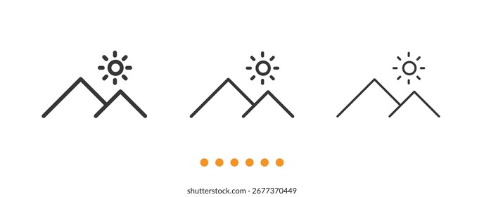 Natursymbol. Dünne Linie Symbol Vektor