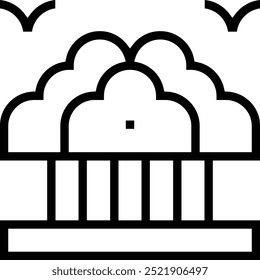 nature icon. Thin linear style design isolated on white background