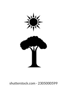 Natursymbol, Vektorbeste flache Ikone.