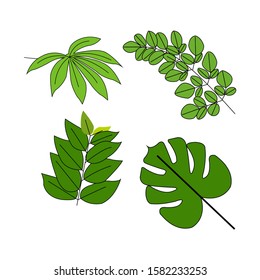 nature icon vector collection. doodle. ilustration