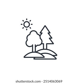 Natursymbol. vector.Editable stroke.linear style Zeichen zur Verwendung Web-Design, logo.Symbol-Illustration.