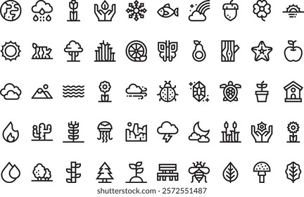 Nature icons High-Quality Vector Icons Collection with Editable Stroke. Ideal for Professional and Creative Projects.