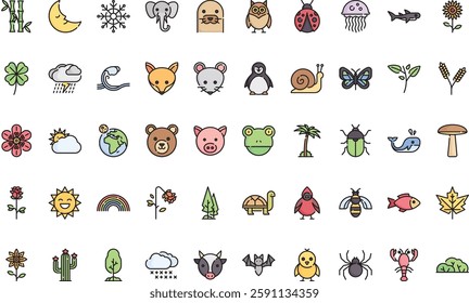 Nature icons High-Quality Vector Icons Collection with Editable Stroke. Ideal for Professional and Creative Projects.