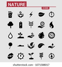 Nature icons set