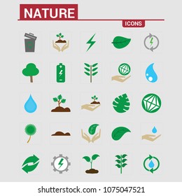 Nature icons set