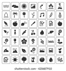 Nature icons set