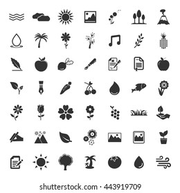 Nature icons set