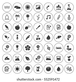Nature icons set