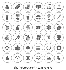 Nature icons set - environment ecology element - eco plant sign and symbols