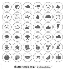 Nature icons set - environment ecology element - eco plant sign and symbols