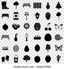 Nature icons set. Simple style of 36 nature vector icons for web for any design